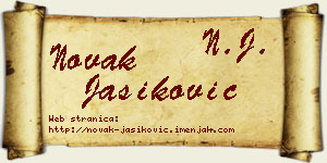 Novak Jasiković vizit kartica